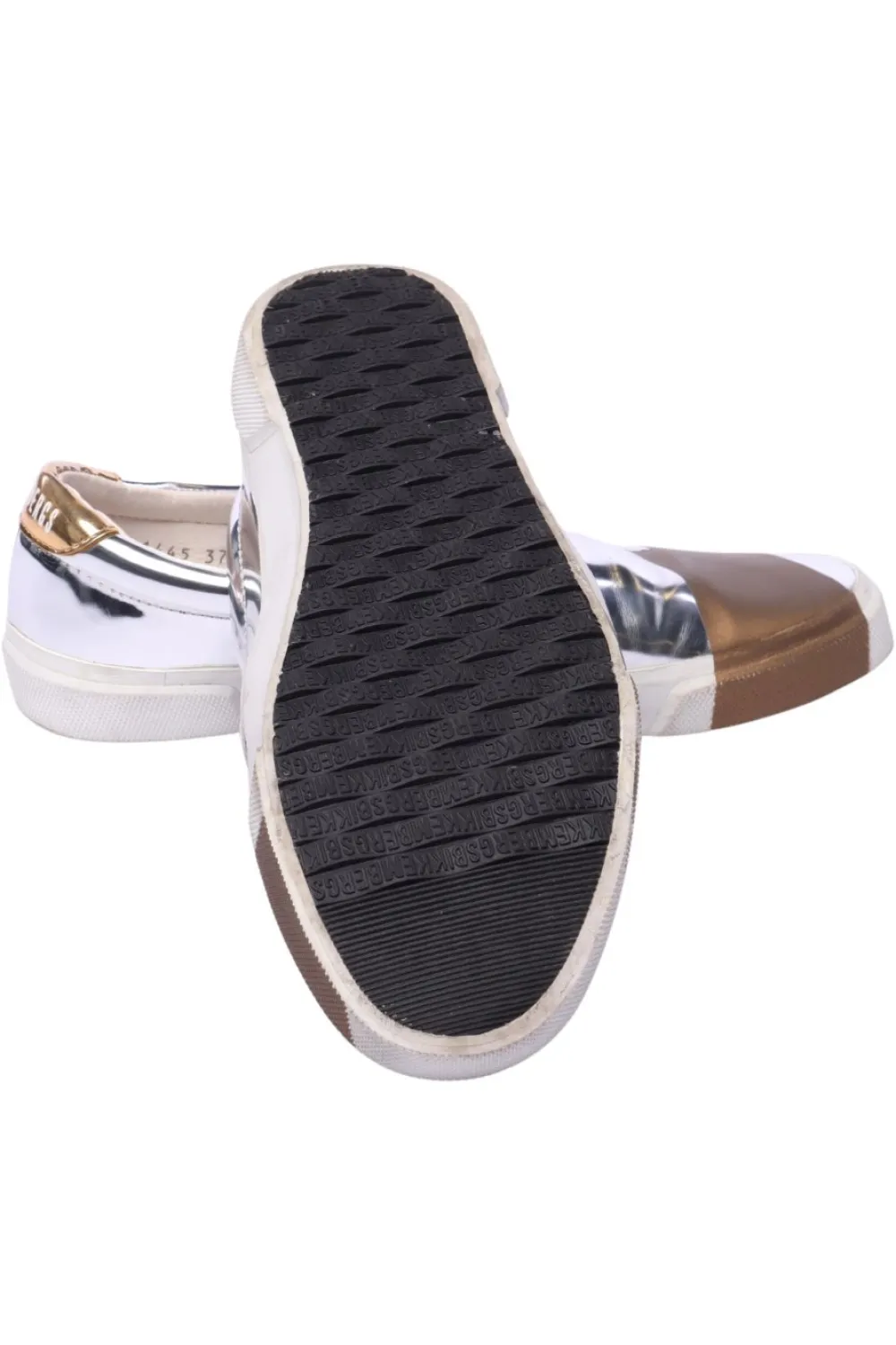 Businessschuhe> Slipper Größe 37 silberfarben