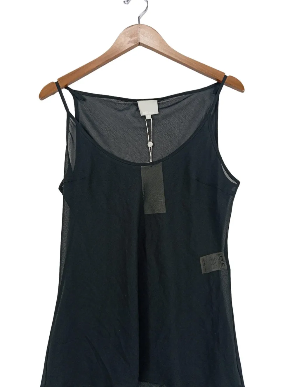 Tops>Ferru00e9 Milano Spaghettiträger Top Größe 40 schwarz