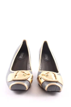 Pumps>Moow Spangen-Pumps Größe 36 graugoldfarben