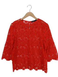Blusen>Zara Woman Spitzenbluse Größe 36 rot