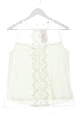 Tops>Orsay Spitzentop Größe 38 weiß