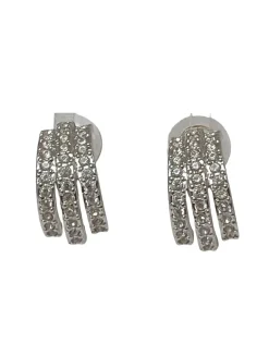 Ohrringe>Svarowski Statementohrringe silberfarben