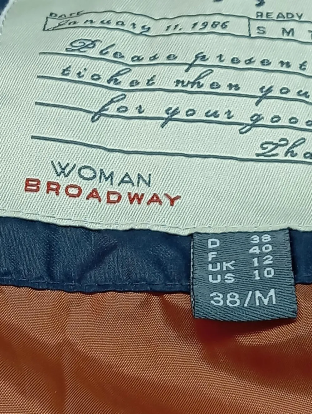 Westen>Brodway Steppweste Größe 38 blau