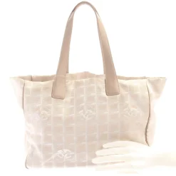 Stofftaschen>Chanel Stofftasche weiß