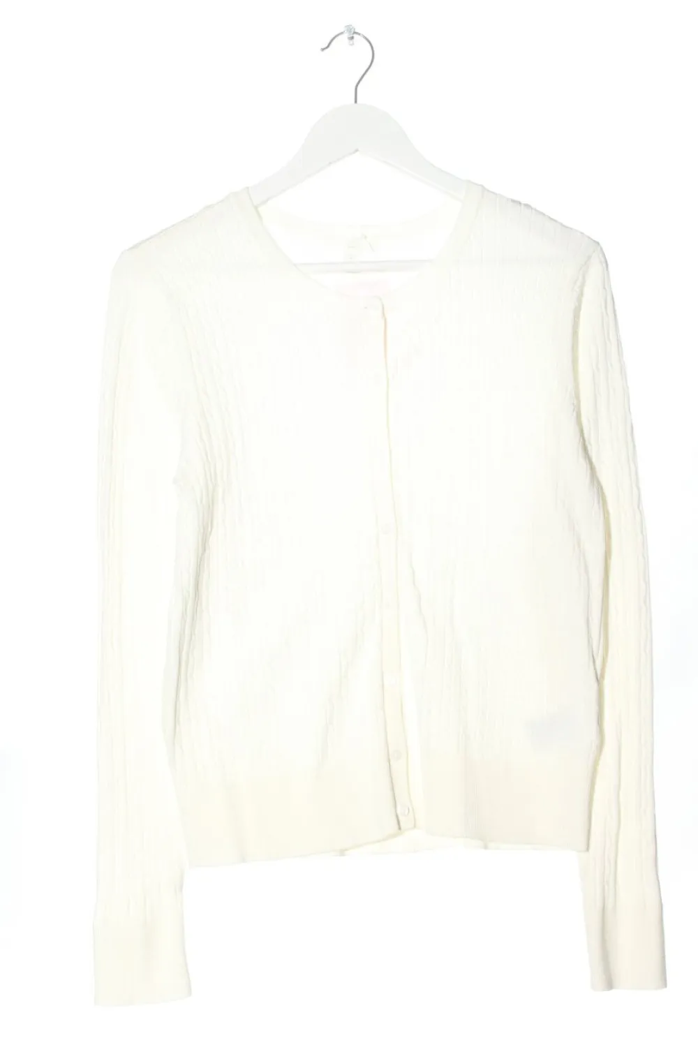 Strickbekleidung>H&M Strick Cardigan Größe 38 wollweiß