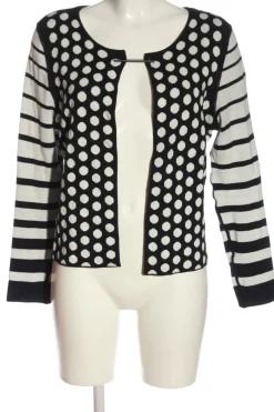 Strickbekleidung>Oui Strick Cardigan Größe 38 schwarzweiß