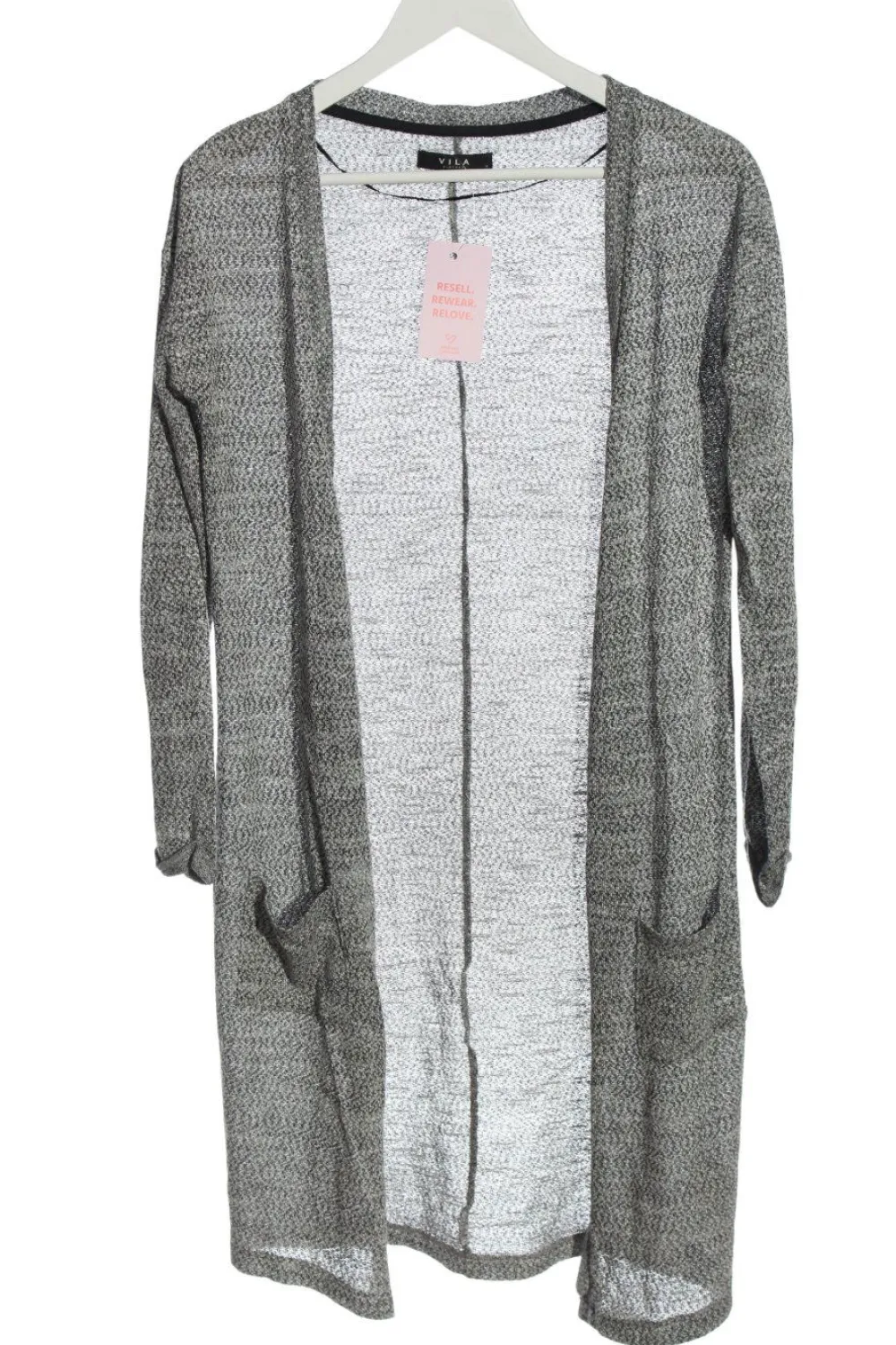 Strickbekleidung>Vila Strick Cardigan Größe 38 hellgrau