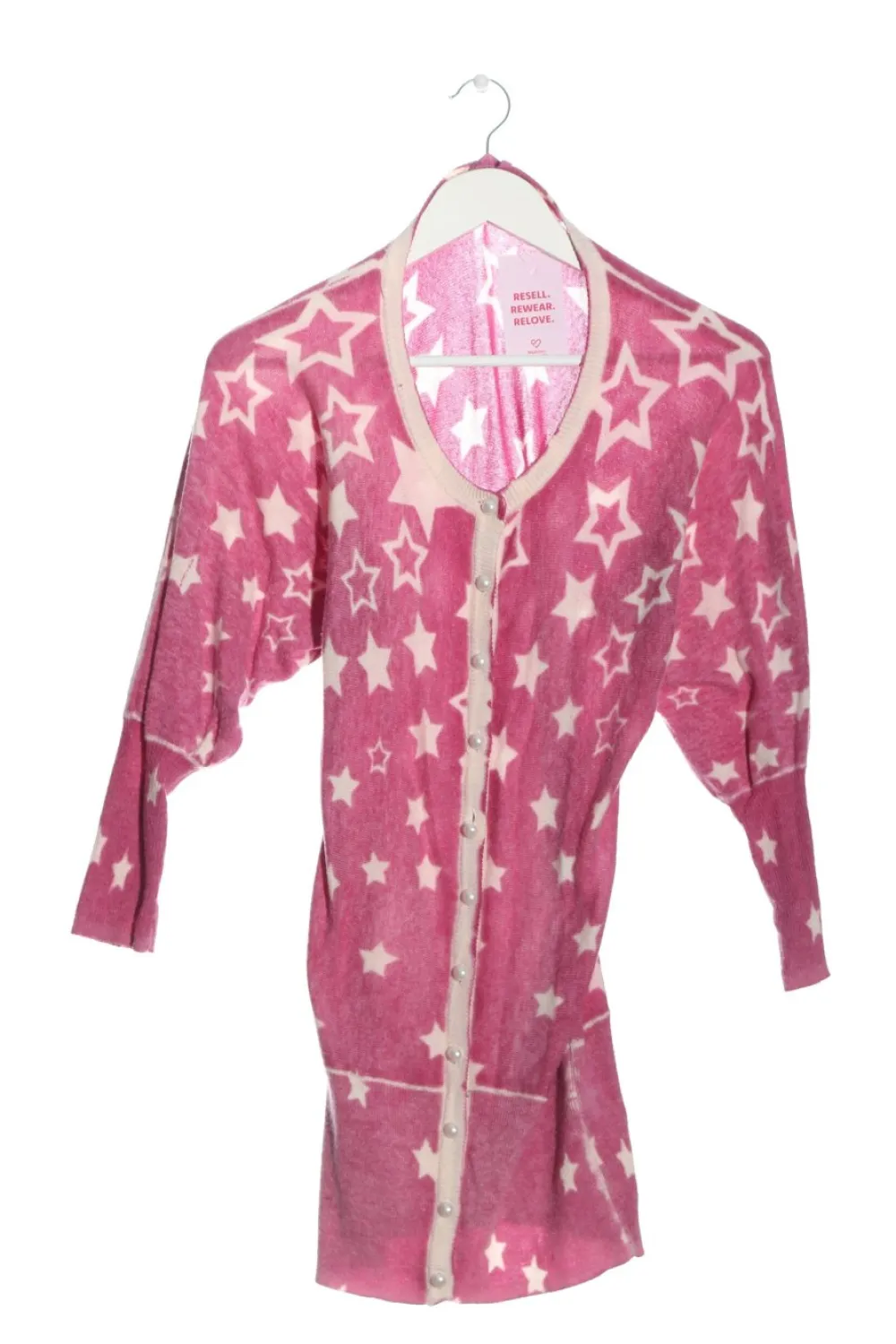 Strickbekleidung>Lawrence Grey Strick Cardigan Größe 36 pinkwollweiß