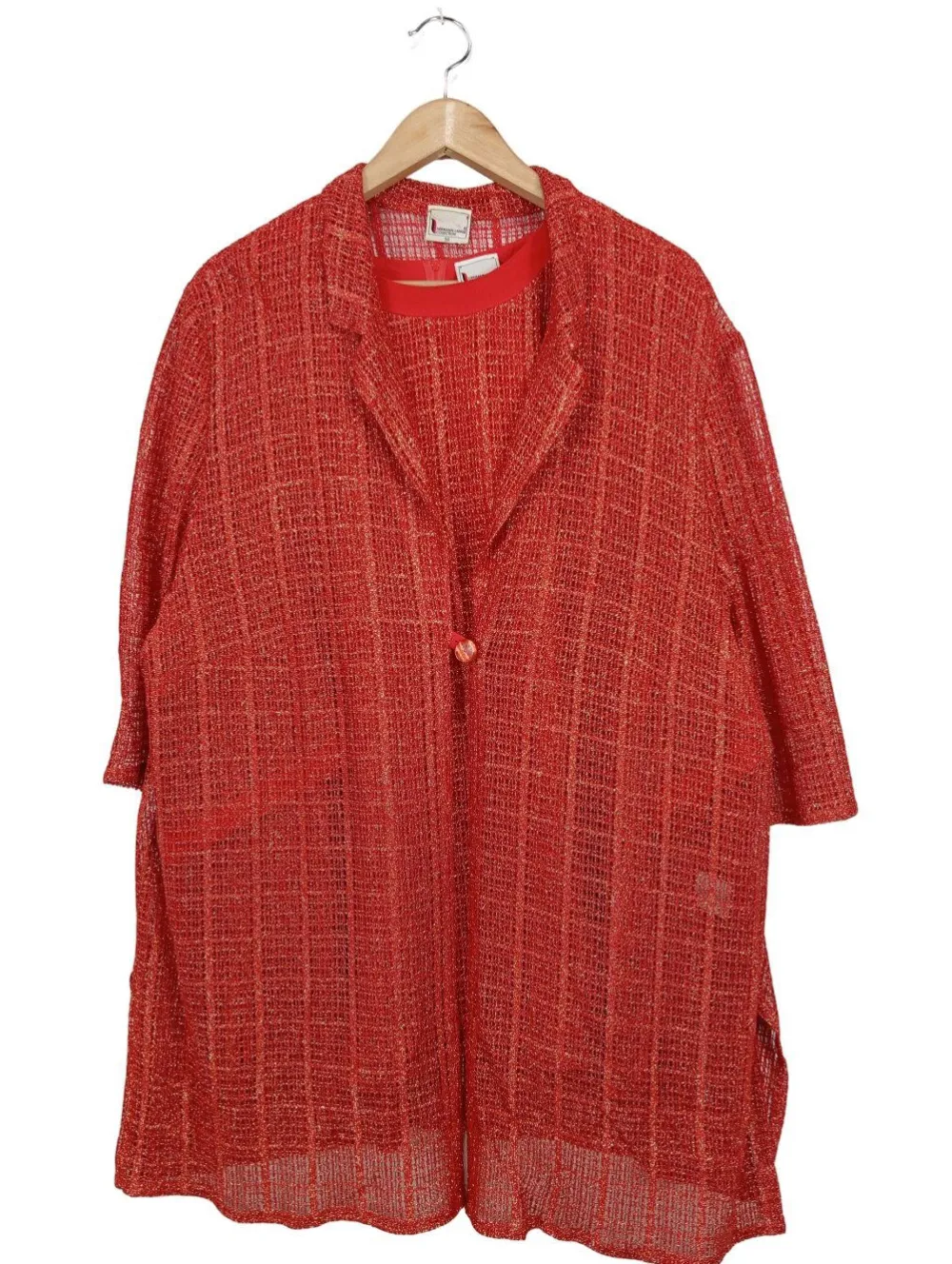 Twin Sets>Hermann Lange Collection Strick Twin Set Größe 50 rot