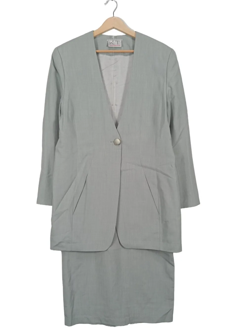 Twin Sets>Klaus Thierschmidt Strick Twin Set Größe 38 hellgrau