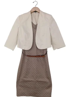 Twin Sets>Comma Strick Twin Set Größe 34 braunwollweiß