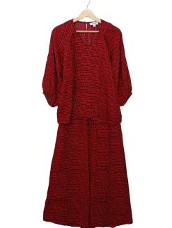 Twin Sets>Soaked Strick Twin Set Größe 38 rotschwarz