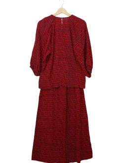 Twin Sets>Soaked Strick Twin Set Größe 38 rotschwarz