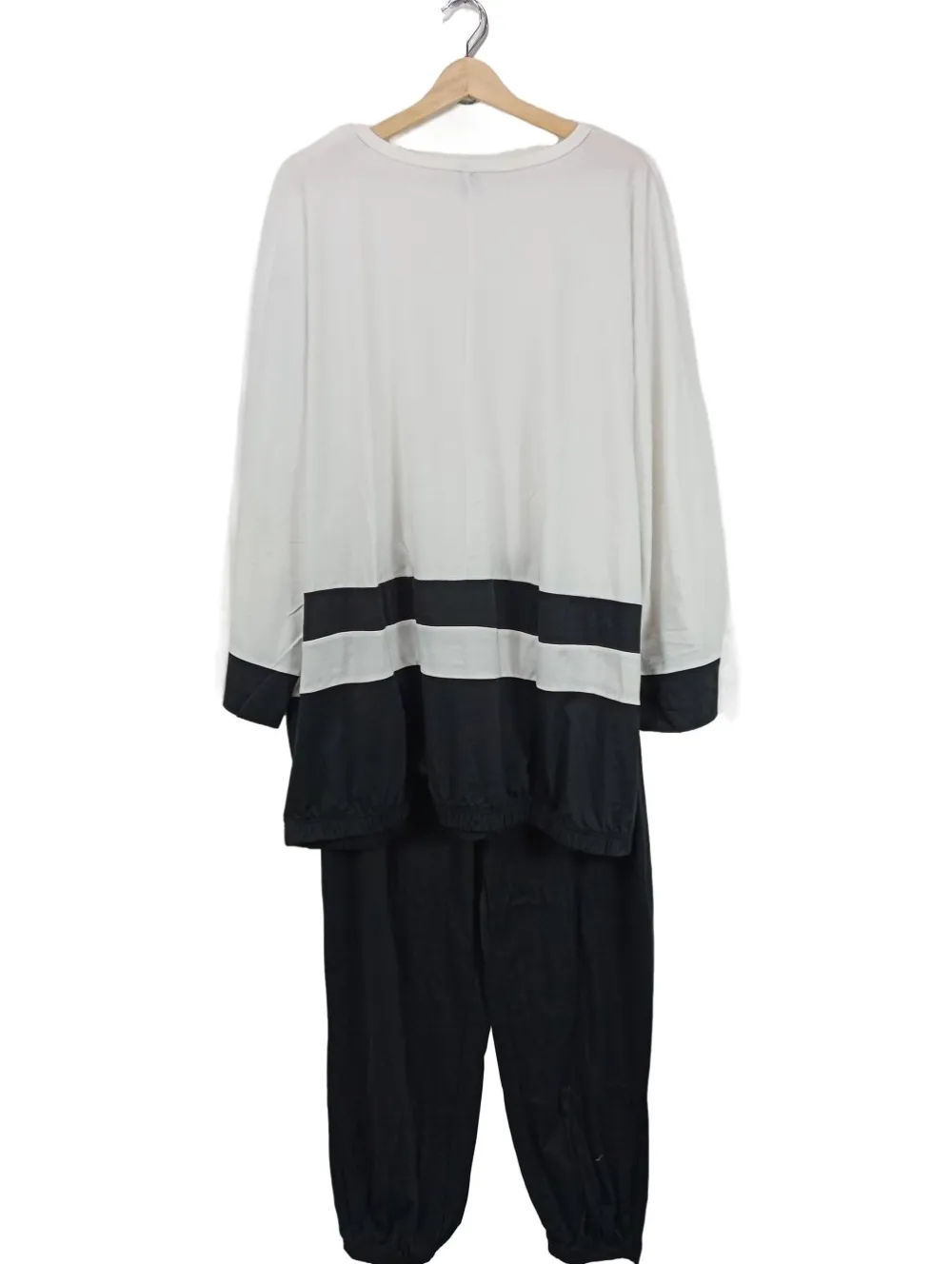 Twin Sets>shein curve Strick Twin Set Größe 48 weißschwarz