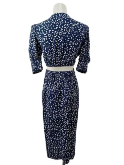 Twin Sets>In Vogue Paris Strick Twin Set Größe 38 blauweiß