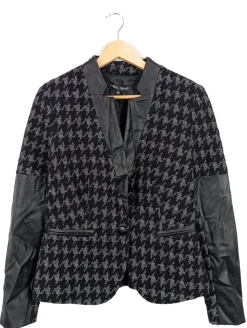 Blazer>Carell Thomas Strickblazer Größe 36 hellgrauschwarz