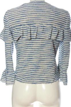 Blazer>Rich & Royal Strickblazer Größe 36 blauwollweiß