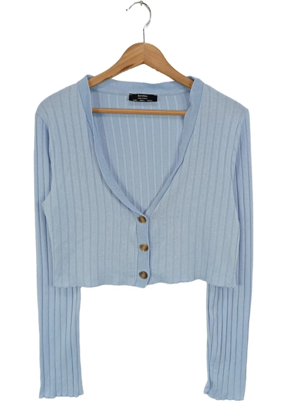 Strickbekleidung>Bershka Strickbolero Größe 40 blau