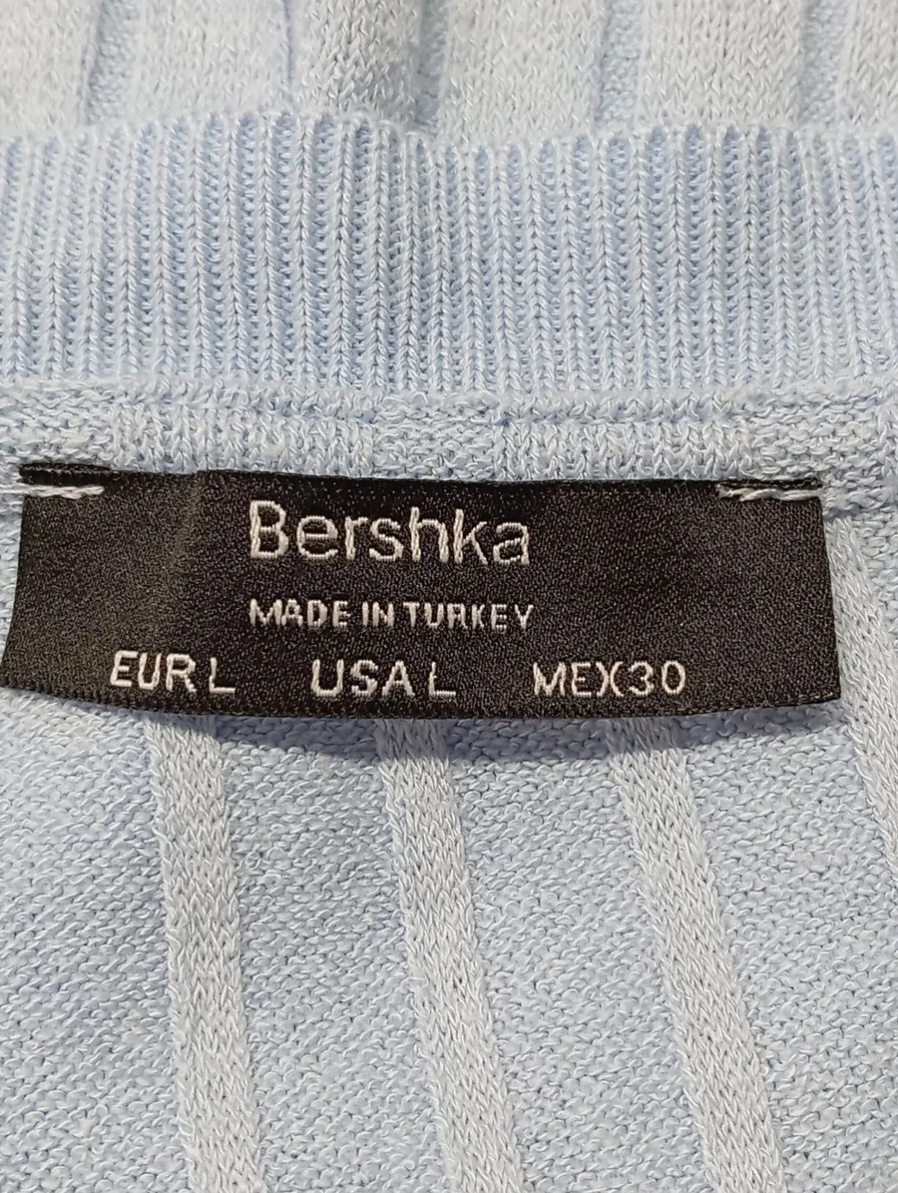 Strickbekleidung>Bershka Strickbolero Größe 40 blau