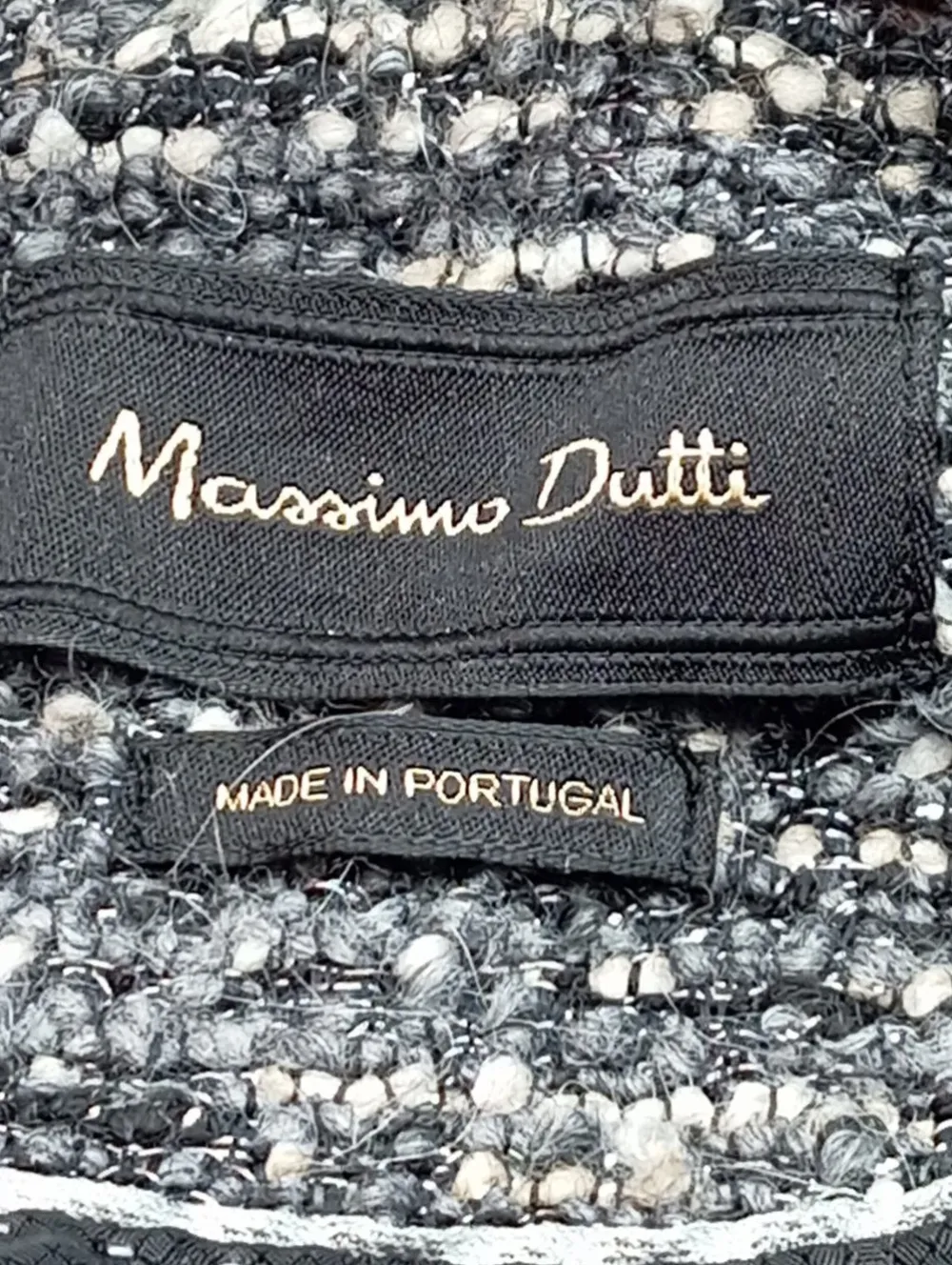 Strickbekleidung>Massimo Dutti Strickjacke Größe 36 hellgrauschwarz