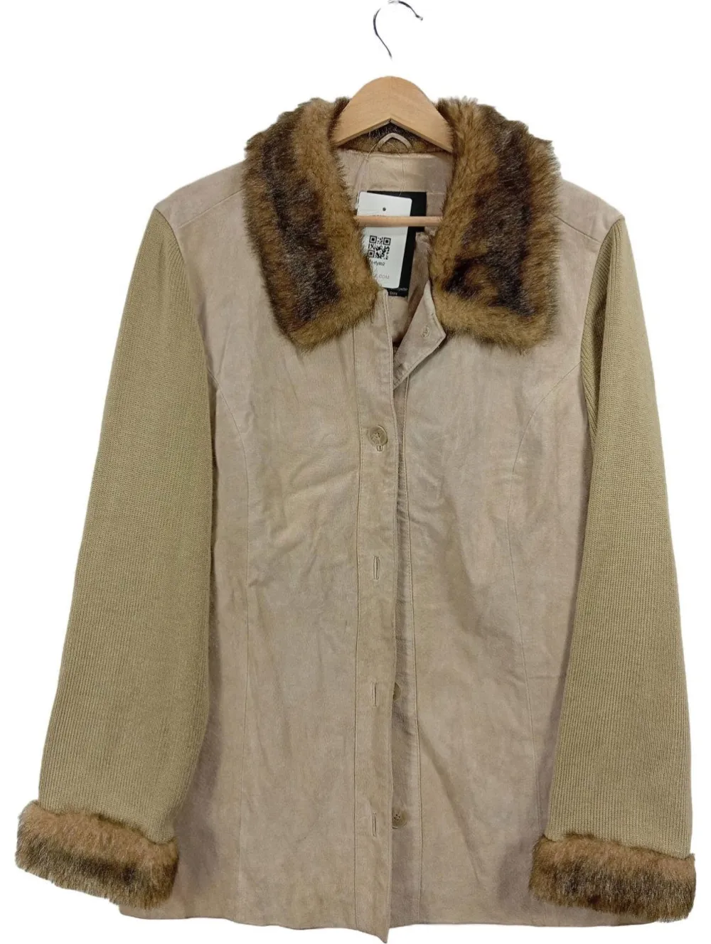 Strickbekleidung> Strickjacke Größe 42 beige