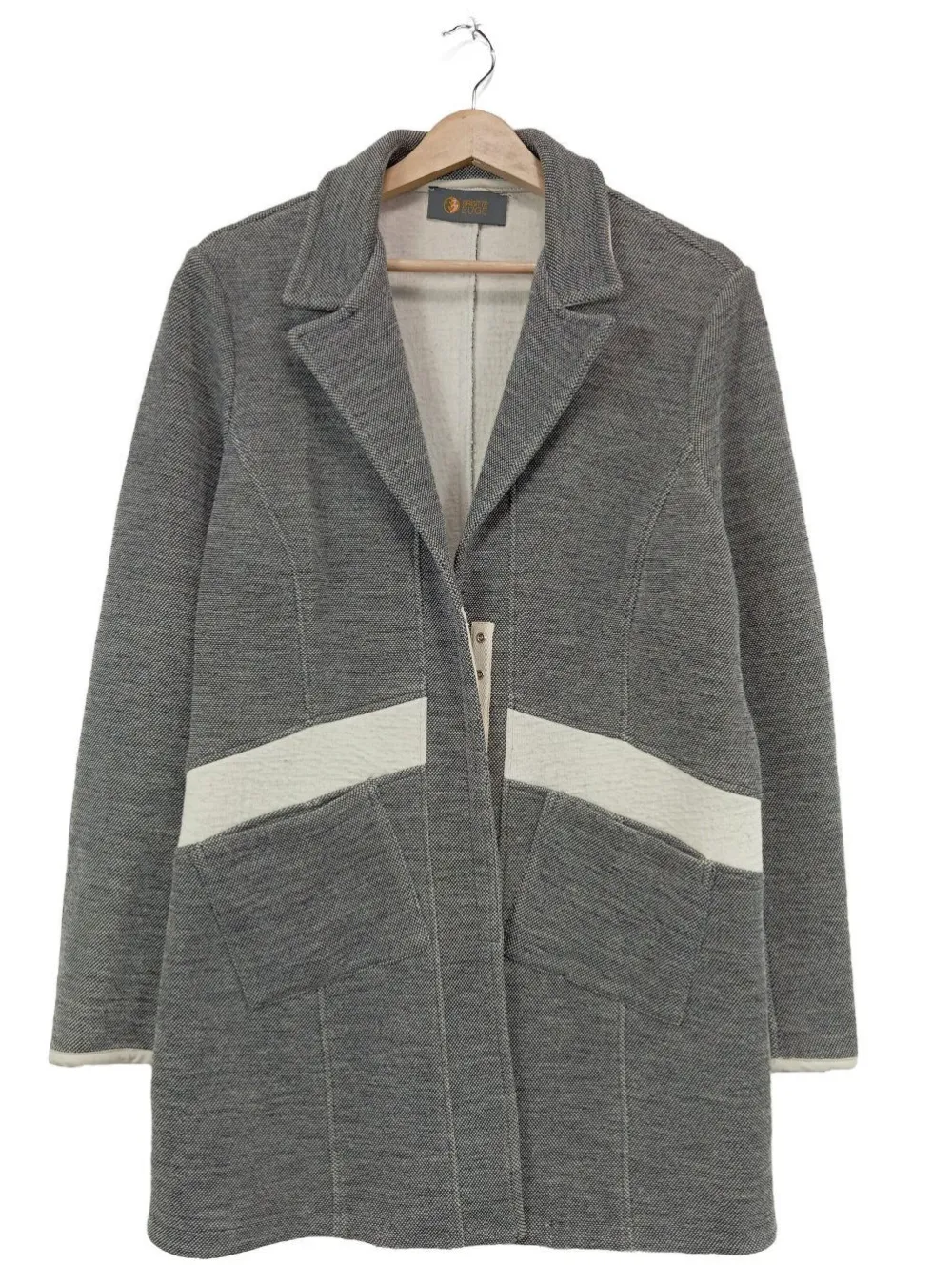 Strickbekleidung>Brigitte Bu00fcge Strickjacke Größe 44 hellgrau