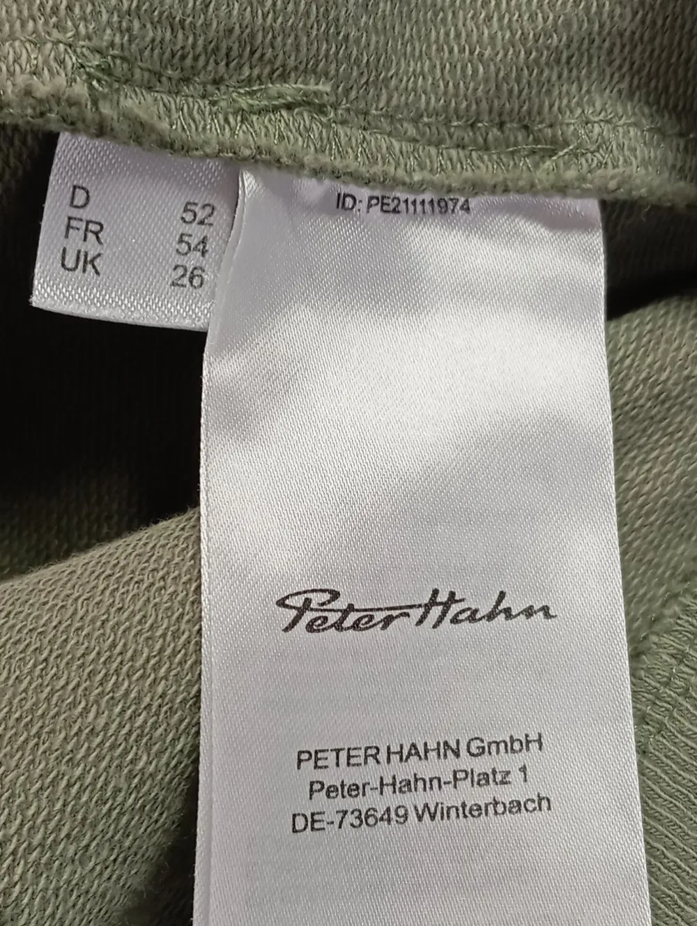 Strickbekleidung>Peter Hahn Strickjacke Größe 52 khaki