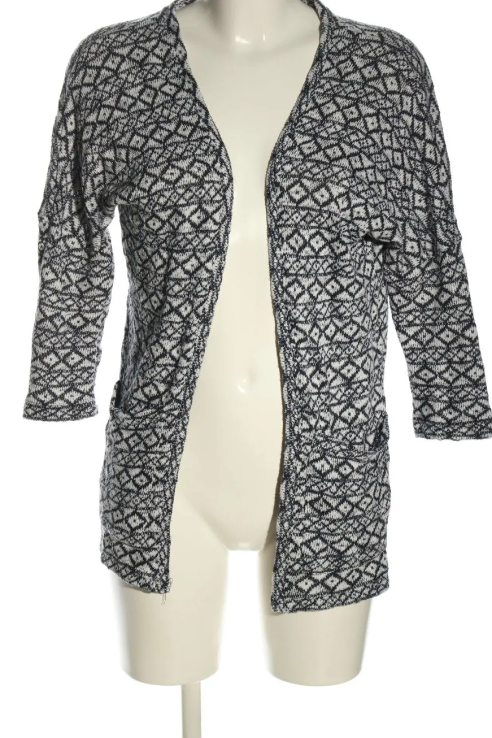 Strickbekleidung>Pieces Strickjacke Größe 36 schwarzweiß