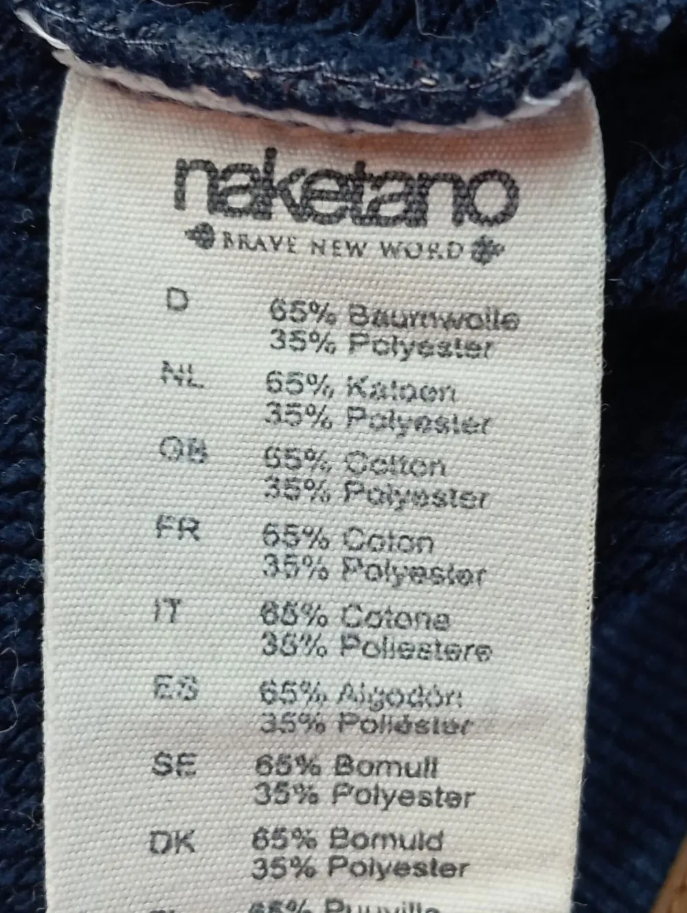 Strickbekleidung>Naketano Strickjacke Größe 40 blauweiß