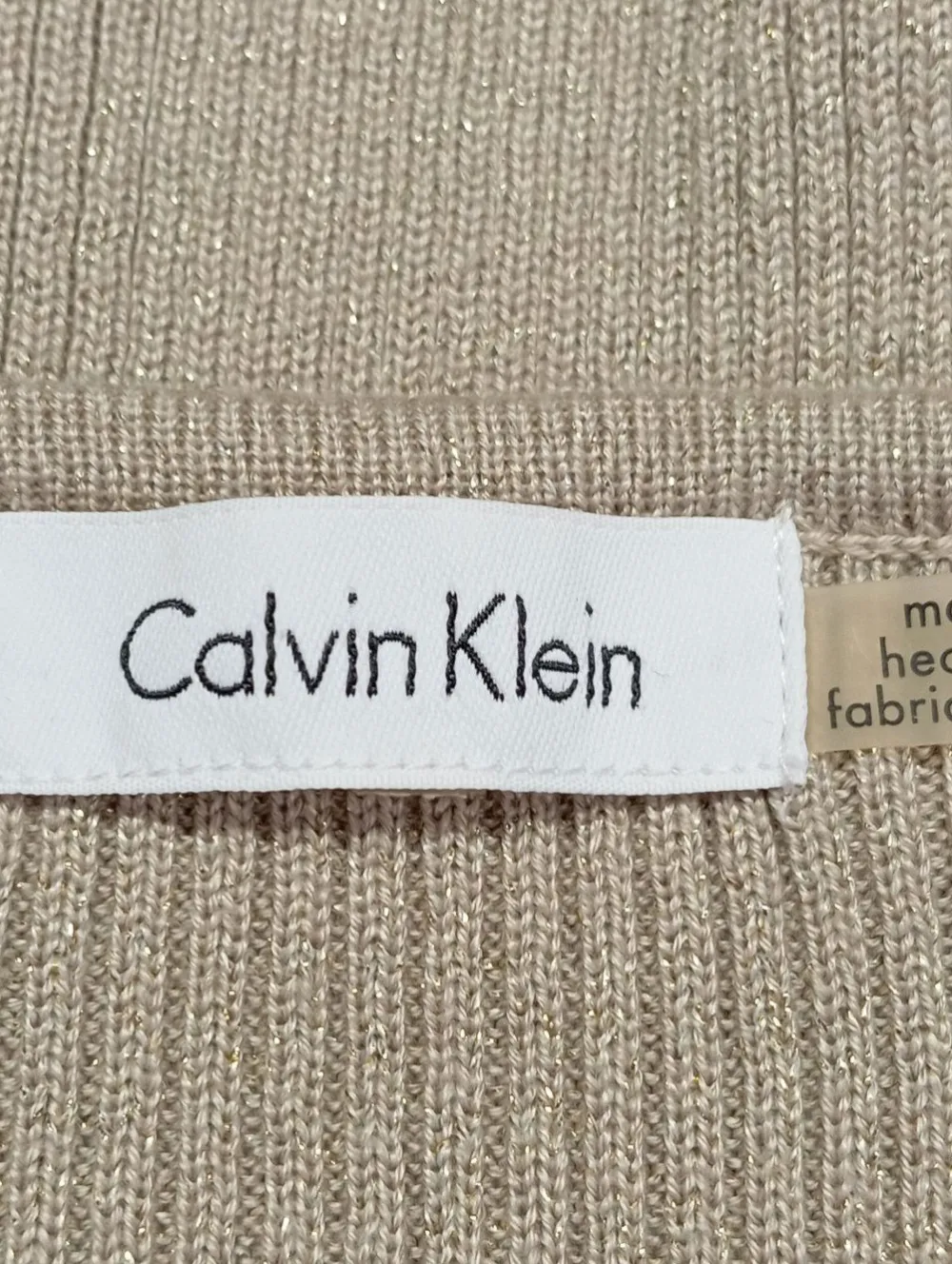 Strickbekleidung>Calvin Klein Strickjacke Größe 40 creme
