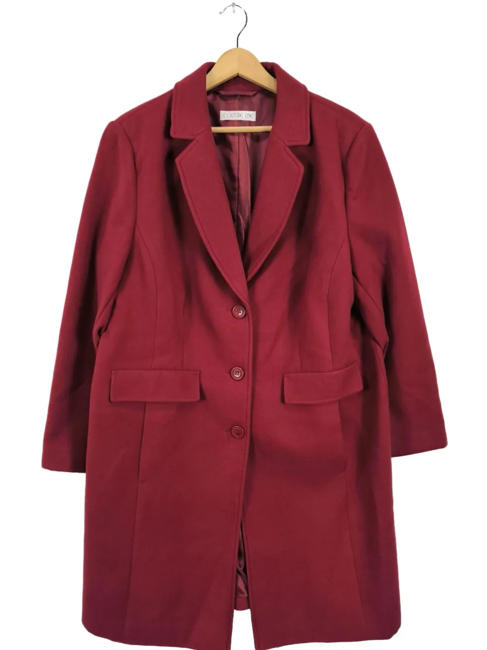 Strickbekleidung>Couture Line Strickmantel Größe 48 rot