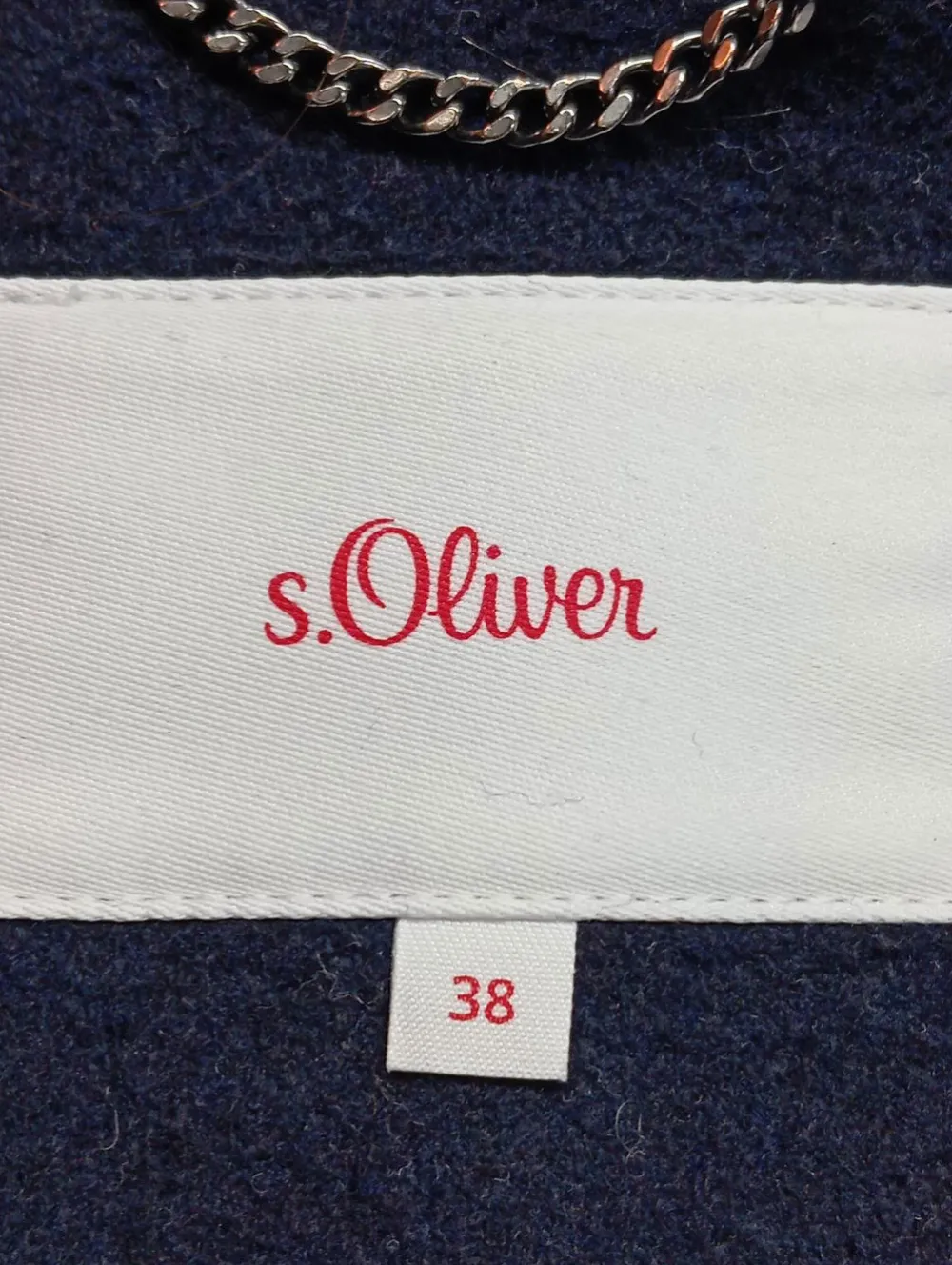 Strickbekleidung>s.Oliver Strickmantel Größe 38 blau