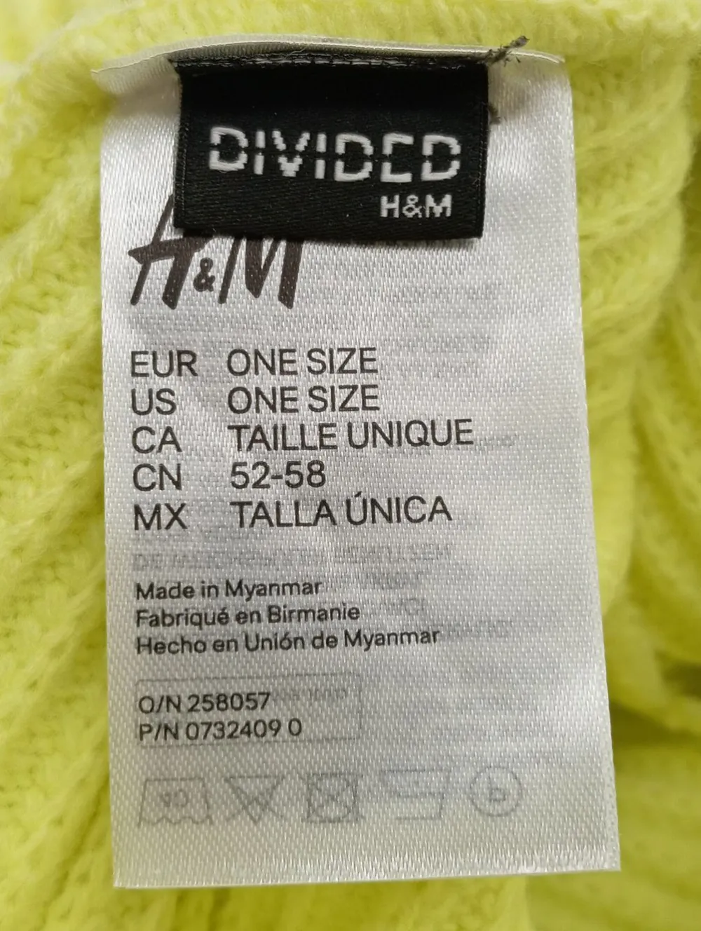 Mützen>H&M Divided Strickmütze Größe 52 blassgelb