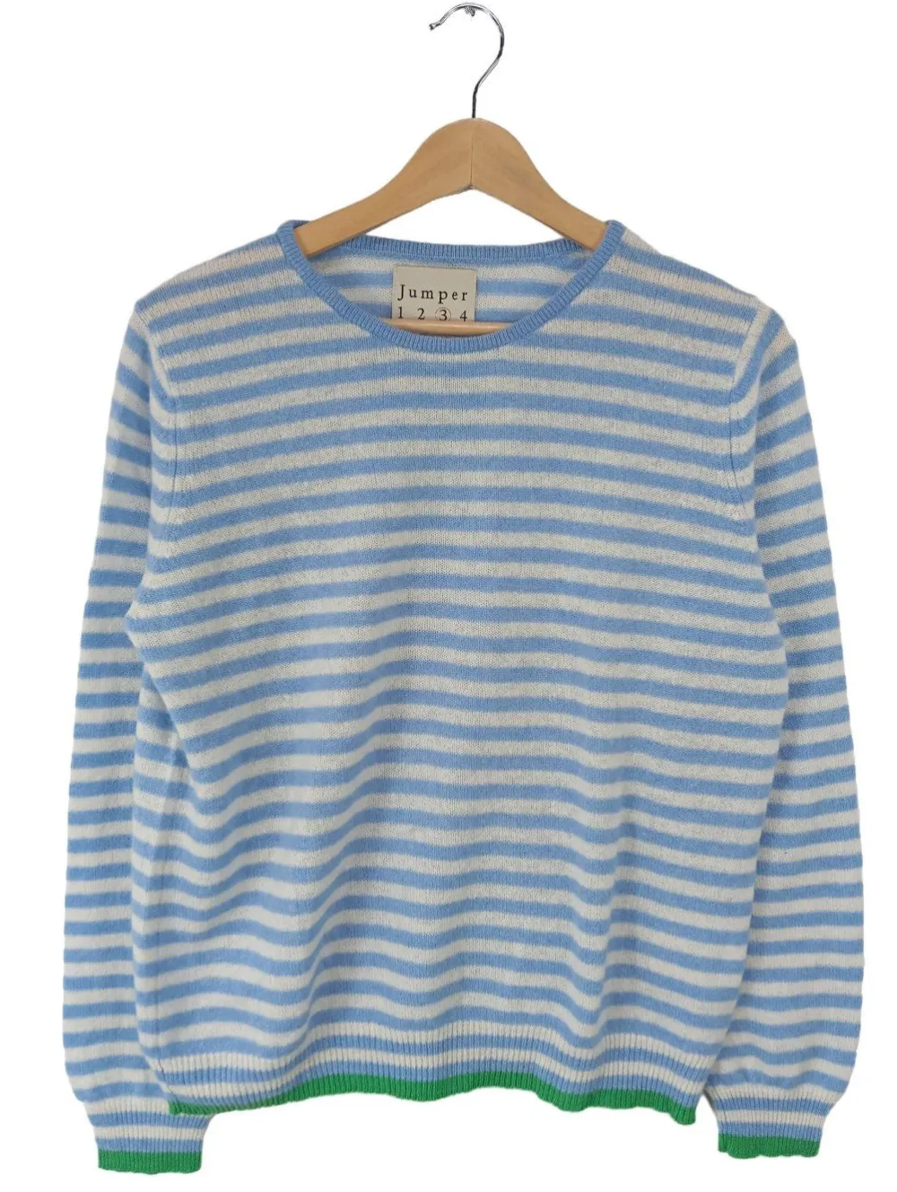 Pullover>Jumper 1234 Strickpullover Größe 40 blauweiß