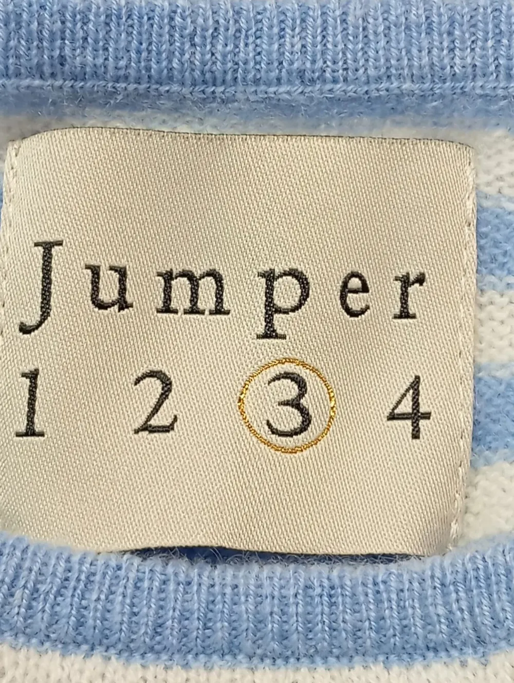 Pullover>Jumper 1234 Strickpullover Größe 40 blauweiß