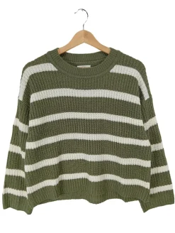 Pullover>JDY Strickpullover Größe 34 khakiweiß