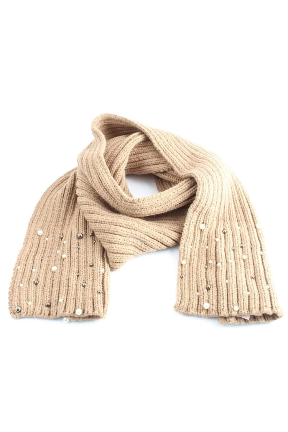 Schals>Madeleine Strickschal hellbraun