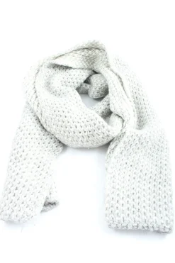 Schals>Autark Strickschal hellgrauweiß