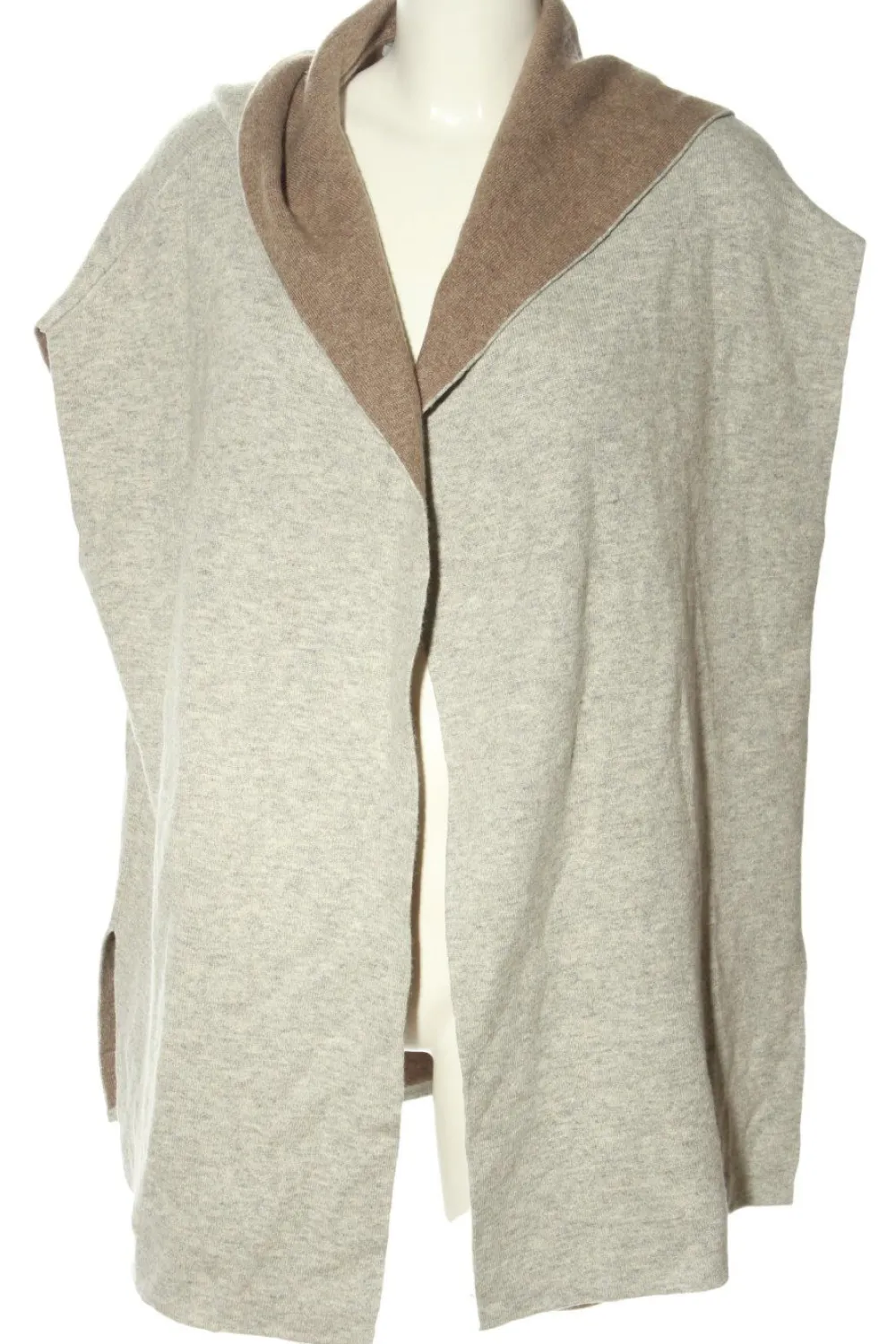 Westen>Oui Strickweste Größe 34 hellgraubraun
