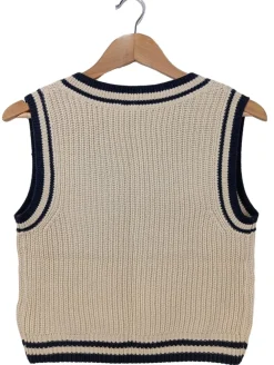 Westen>H&M Divided Strickweste Größe 36 wollweißschwarz