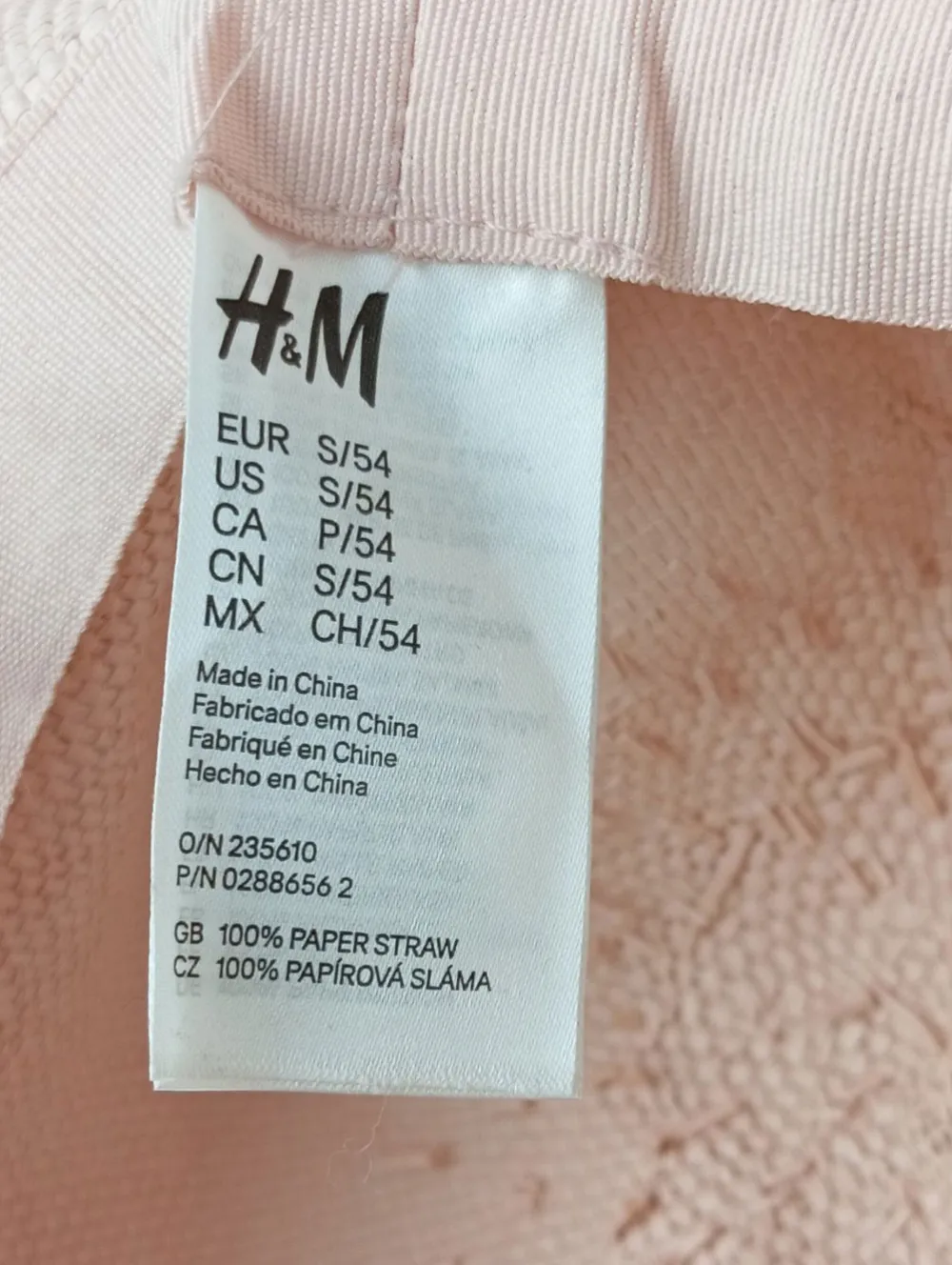 Hüte>H&M Strohhut Größe 54 wollweiß