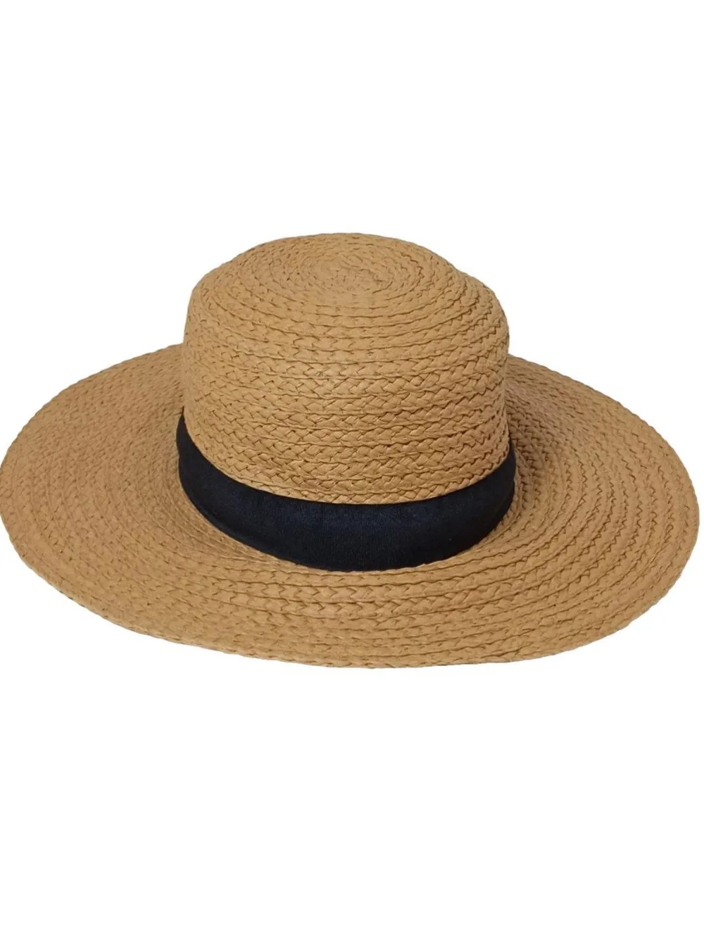 Hüte>H&M Strohhut Größe 58 braunschwarz