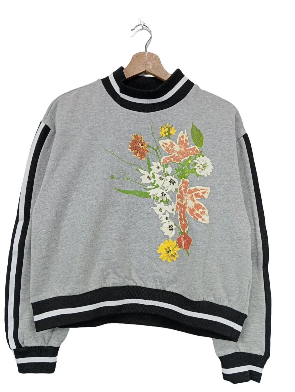 Sweats>Gestuz Sweatshirt Größe 36 hellgrauschwarz