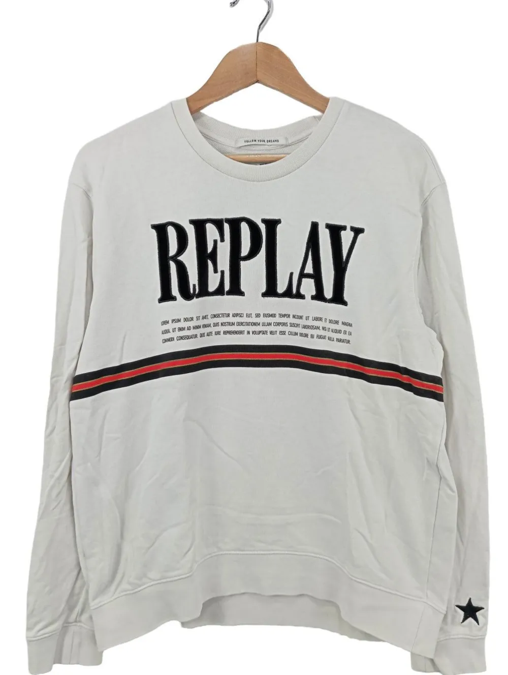 Sweats>Replay Sweatshirt Größe 42 weiß