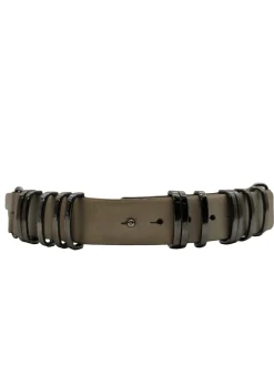 Gürtel>Renu00e9 Lezard Taillengürtel Größe 85 wollweiß