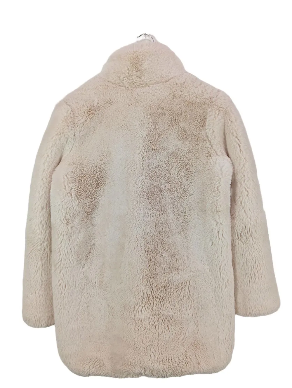 Mäntel>Bershka Teddymantel Größe 38 wollweiß