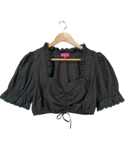 Trachtenmode>Kru00fcger Trachtenbluse Größe 40 schwarz