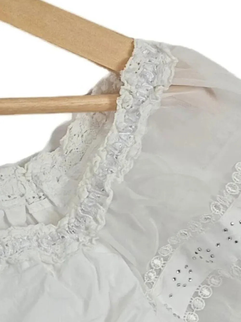 Trachtenmode> Trachtenbluse Größe 36 weiß