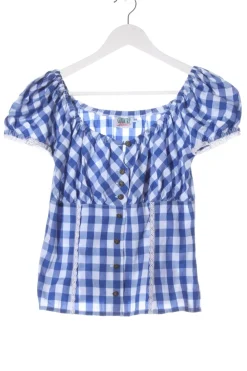 Trachtenmode>Country Line Trachtenbluse Größe 34 blauweiß