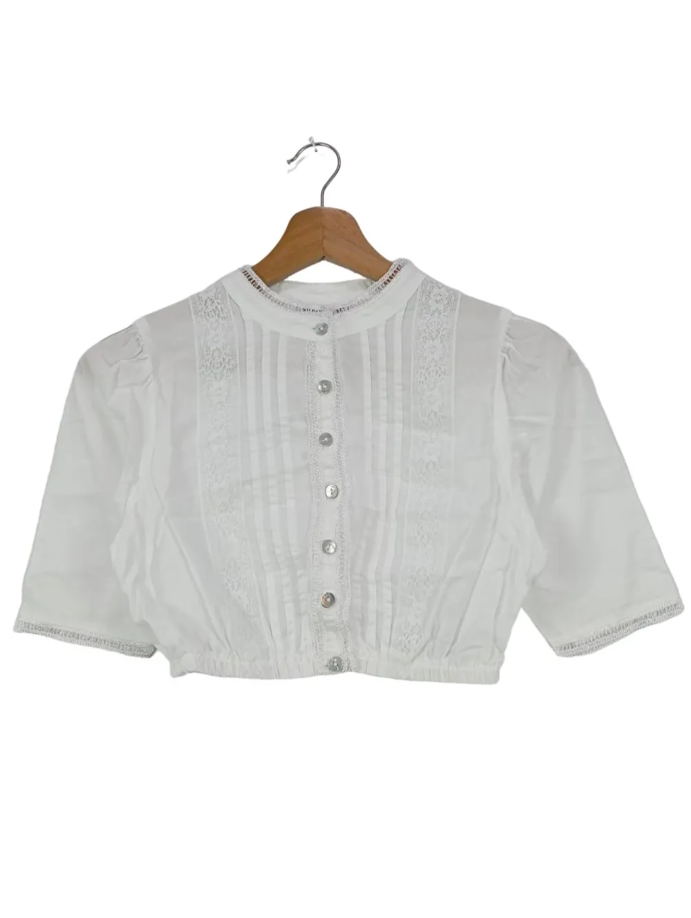 Trachtenmode>Stockerpoint Trachtenbluse Größe 32 weiß